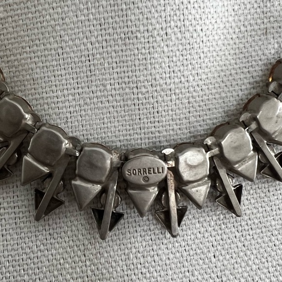 SORRELLI necklace with Swarovski crystals in antique silver Cuban link - Picture 3 of 4